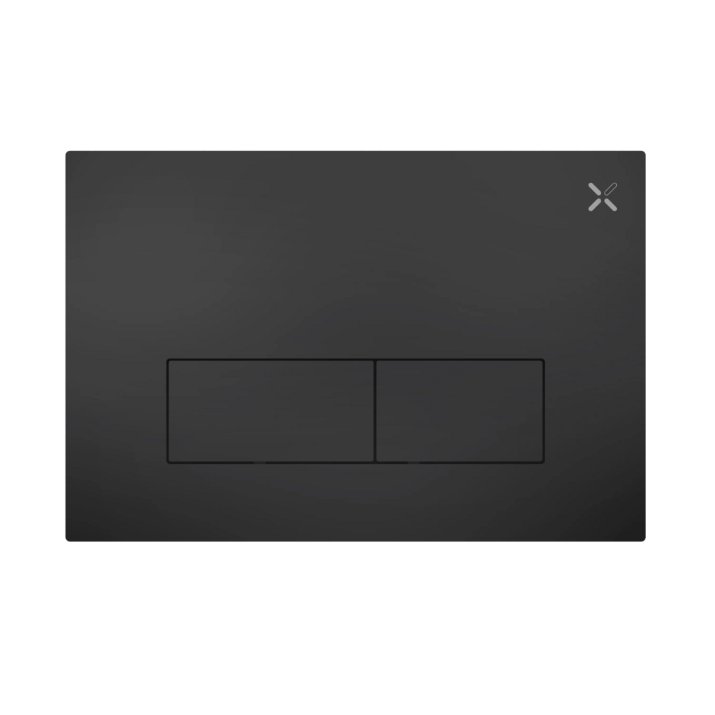 Crosswater MPRO Stainless Steel Matt Black Dual Flush Plate